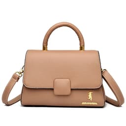 image-Genuine Leather Shoulder Bag - Brown Square