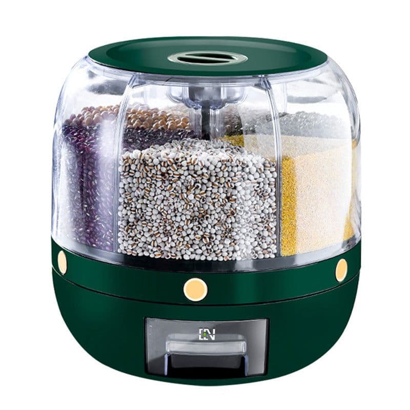 image-Rice Storage Container - Rotating Grain Box Sealed