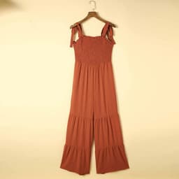 image-Shi Ying Apricot Wide-Leg Jumpsuit - Sleeveless 2XL High Waist