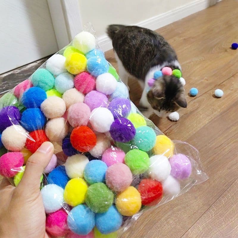 image-Interactive Cat Toy Silent Ball Launcher - Polyester High Elastic