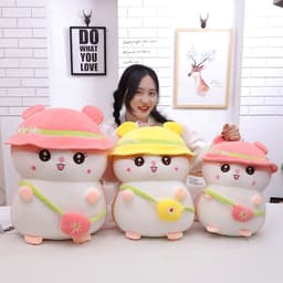 image-Moren Story Pink Hamster Plush Toy - Soft Doll Gift for Kids
