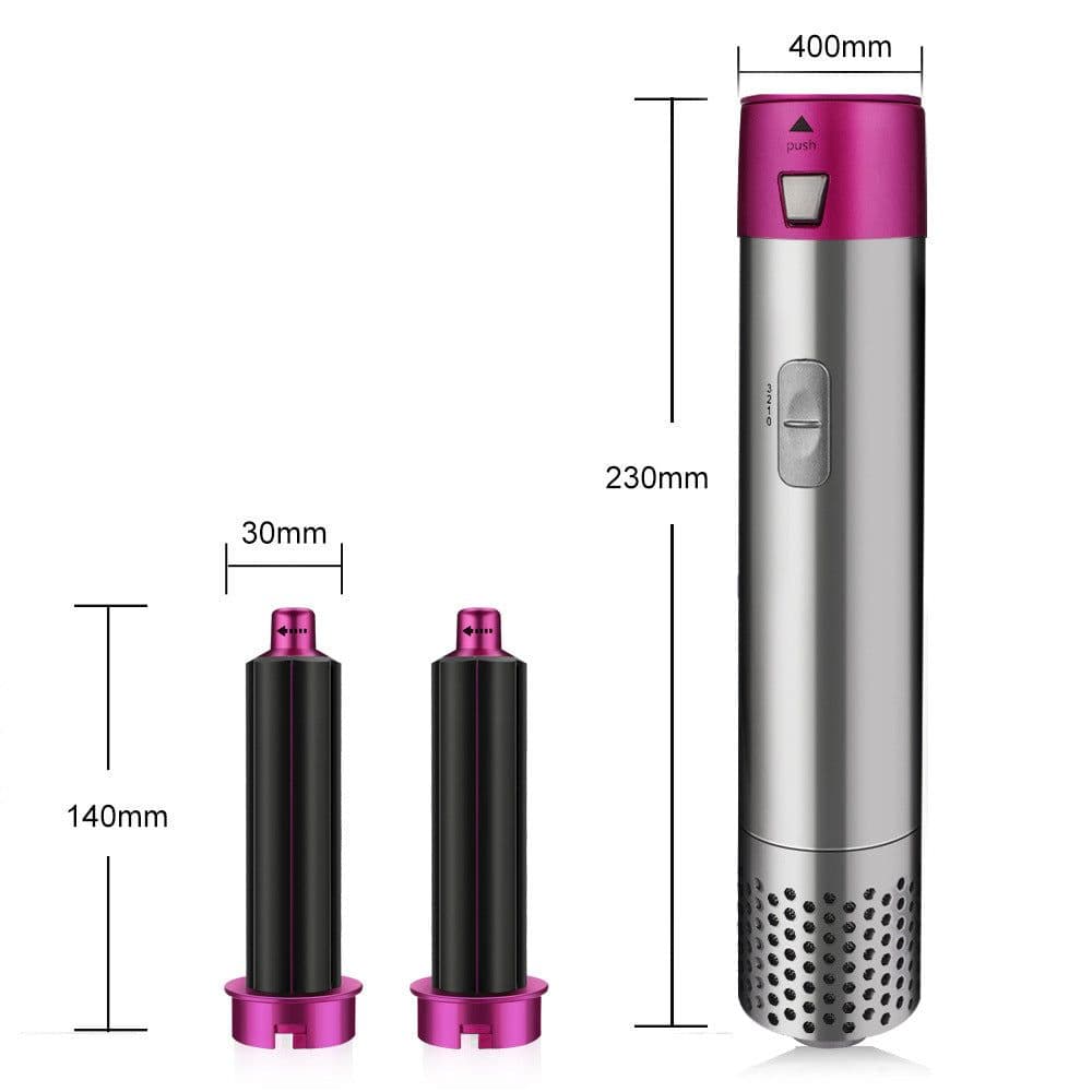 image-Curling iron five-in-one hot air comb hair comb automatic hair absorption styling comb curling stick straight hair comb hair dryer leafless