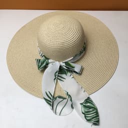 image-Big Brim Straw Hat Women Summer Khaki