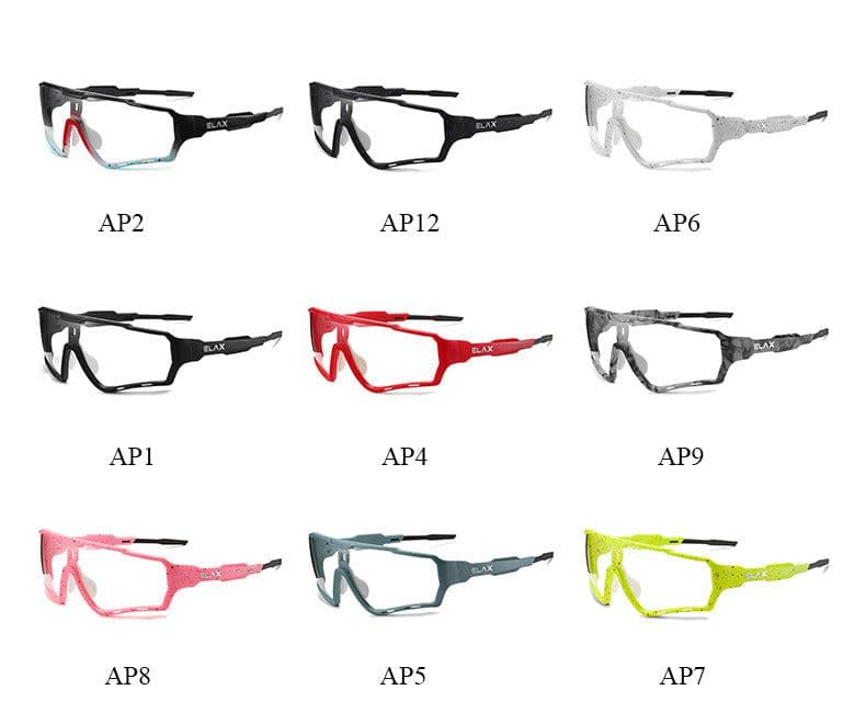 image-ELAX Cycling Glasses Color-Changing Windproof AP