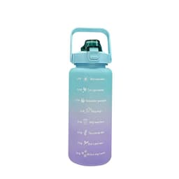 image-Wardcolor Purple Green Gradient 2000ml Sports Bottle Outdoor Portable With Scale