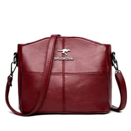 image-KINNMANI Shoulder Bag - Claret PU Shell 22cm