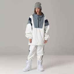 image-Men's Women's Ski Suit Waterproof Windproof Snowboard Snow Suit XXL Navy Blue