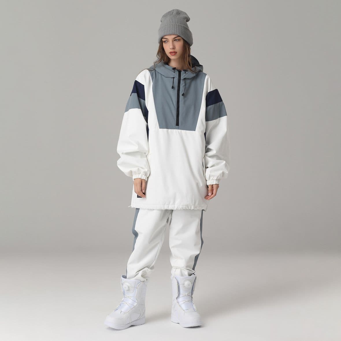 image-Men's Women's Ski Suit Waterproof Windproof Snowboard Snow Suit XXL Navy Blue