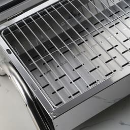 image-Blue Print Charcoal Barbecue Oven - Stainless Steel Portable