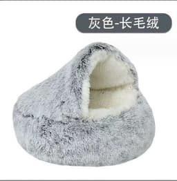 image-Crystal Velvet Cat Nest 65x65cm - Green Plush