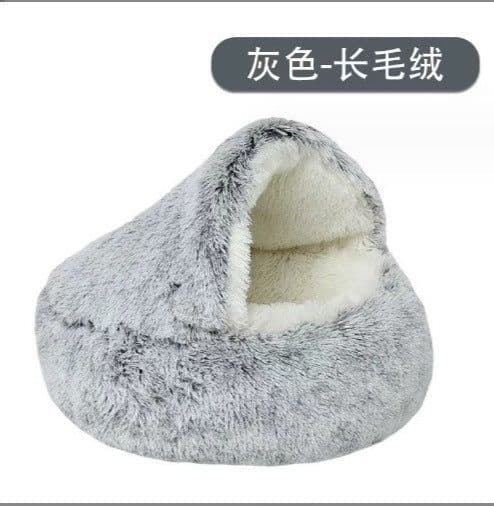 image-Crystal Velvet Cat Nest 65x65cm - Green Plush