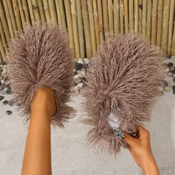 image-Women's Fur Slippers - Warm Home Cotton Slides