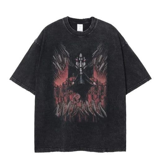 image-Cuifu Anime Print T-Shirt - Dark Retro Short Sleeve