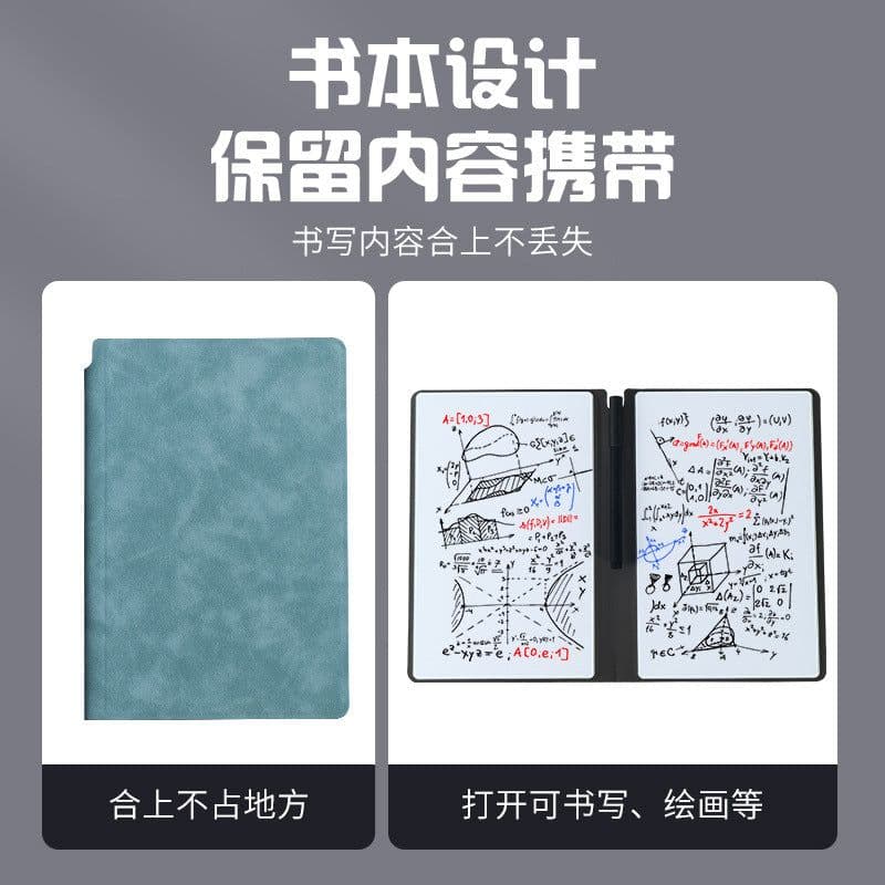 image-Erasable A5 Whiteboard Notebook - Double Sided