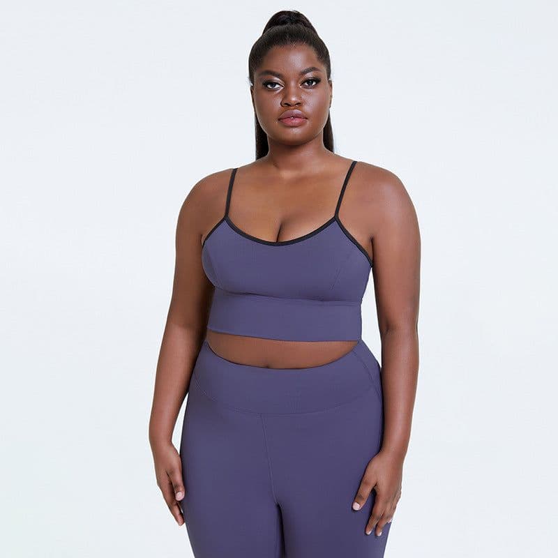 image-Women's Yoga Set - Milk Silk Leggings Bra