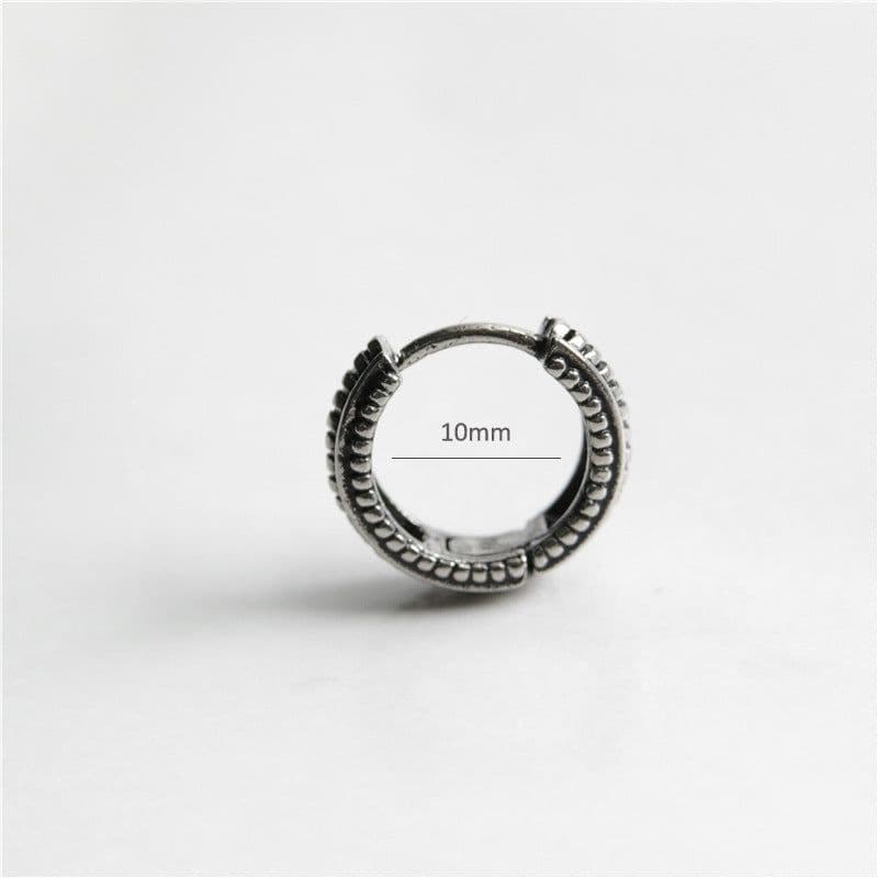 image-PS796 Titanium Steel Retro Earrings Men Women