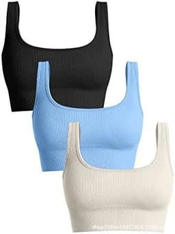 image-Qiao Yu Seamless Yoga Vest Underwear - Brown, L, Moisture Wicking, Women