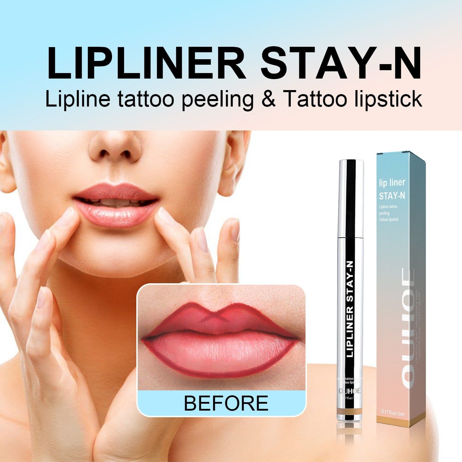 image-OUHOE Peelable Lip Liner - Full Color Tattoo
