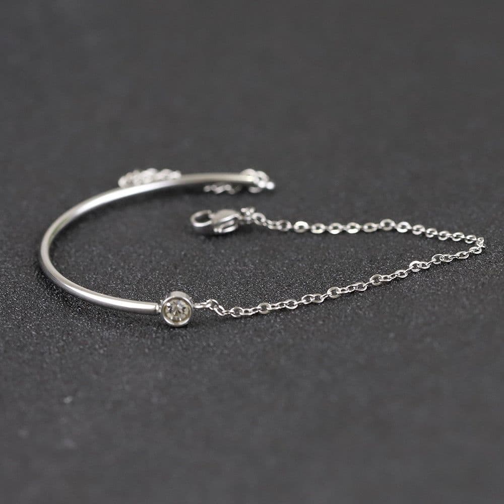 image-NIBASTAR Titanium Steel Bracelet - Rose Gold Zircon