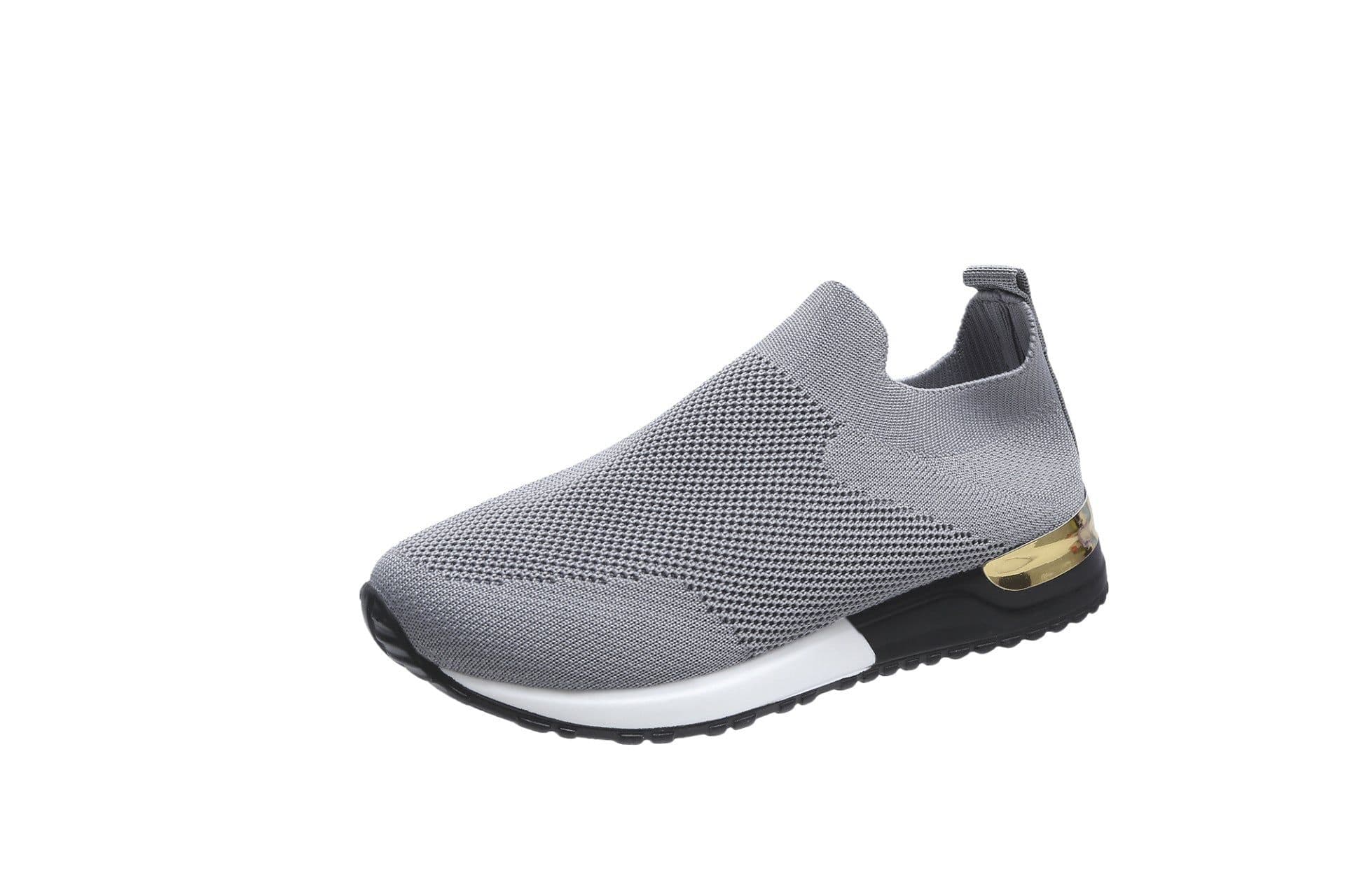 image-Women's Sports Casual Shoes - White Sequins Slip-On