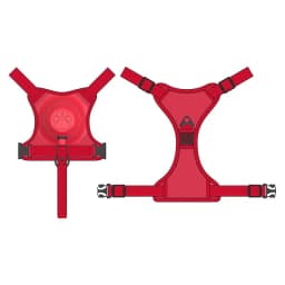 image-KINYU Dog Harness Leash Set - Black XL Retractable
