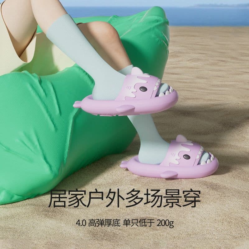 image-CHEDOIR Shark Slippers - Pink EVA Non-Slip Sandals Unisex