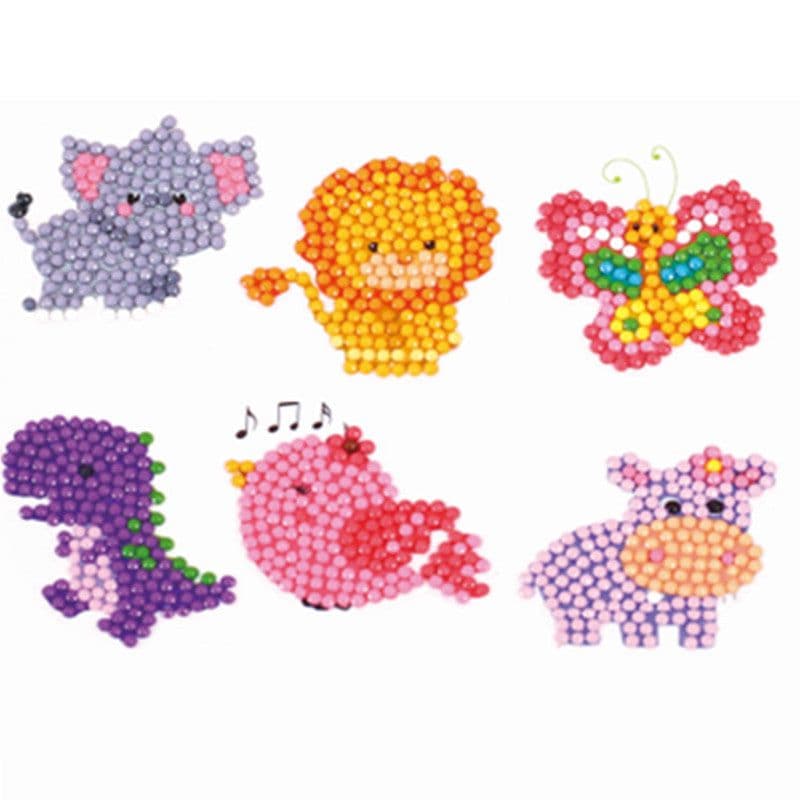 image-Douyin Rabbit Year Puzzle Sticker - DIY Crystal Diamond Fridge Decal - Cartoon Style
