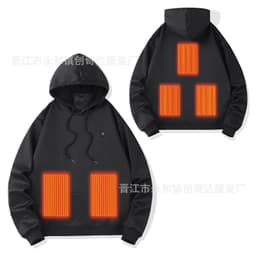 image-2023 Men's USB 5 Zone Heating Sweatshirt - Warm Outdoor Electric Hoodie