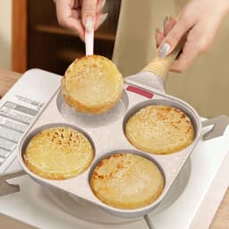 image-Household Medical Stone 4-Hole Fried Egg Pan Non-Stick
