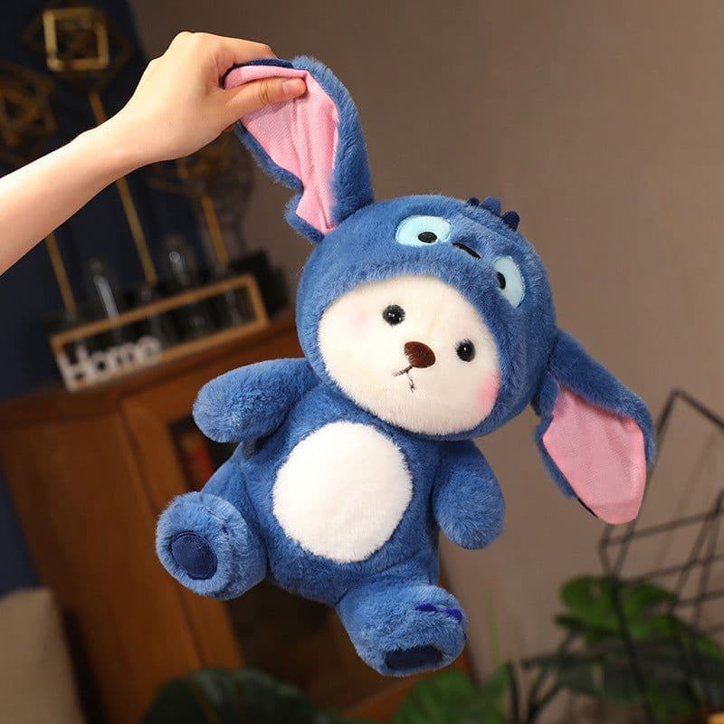 image-Turn into Stitch Bear Plush Doll - Soft Toy