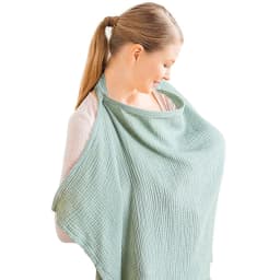 image-Nursing Cover Shawl - Cotton Breastfeeding Towel