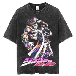 image-Black Cartoon T-Shirt, Breathable, XXXL, Loose Fit, Men's