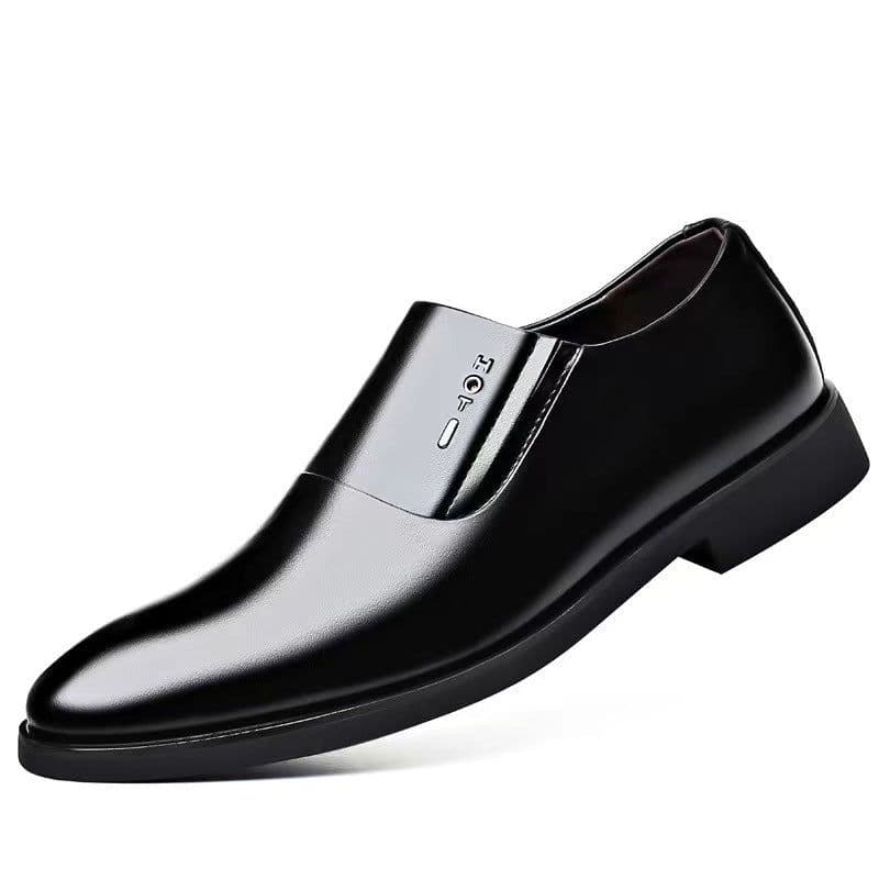 image-Yu Xiuyuan Men's Leather Business Shoes Black Low Heel 44