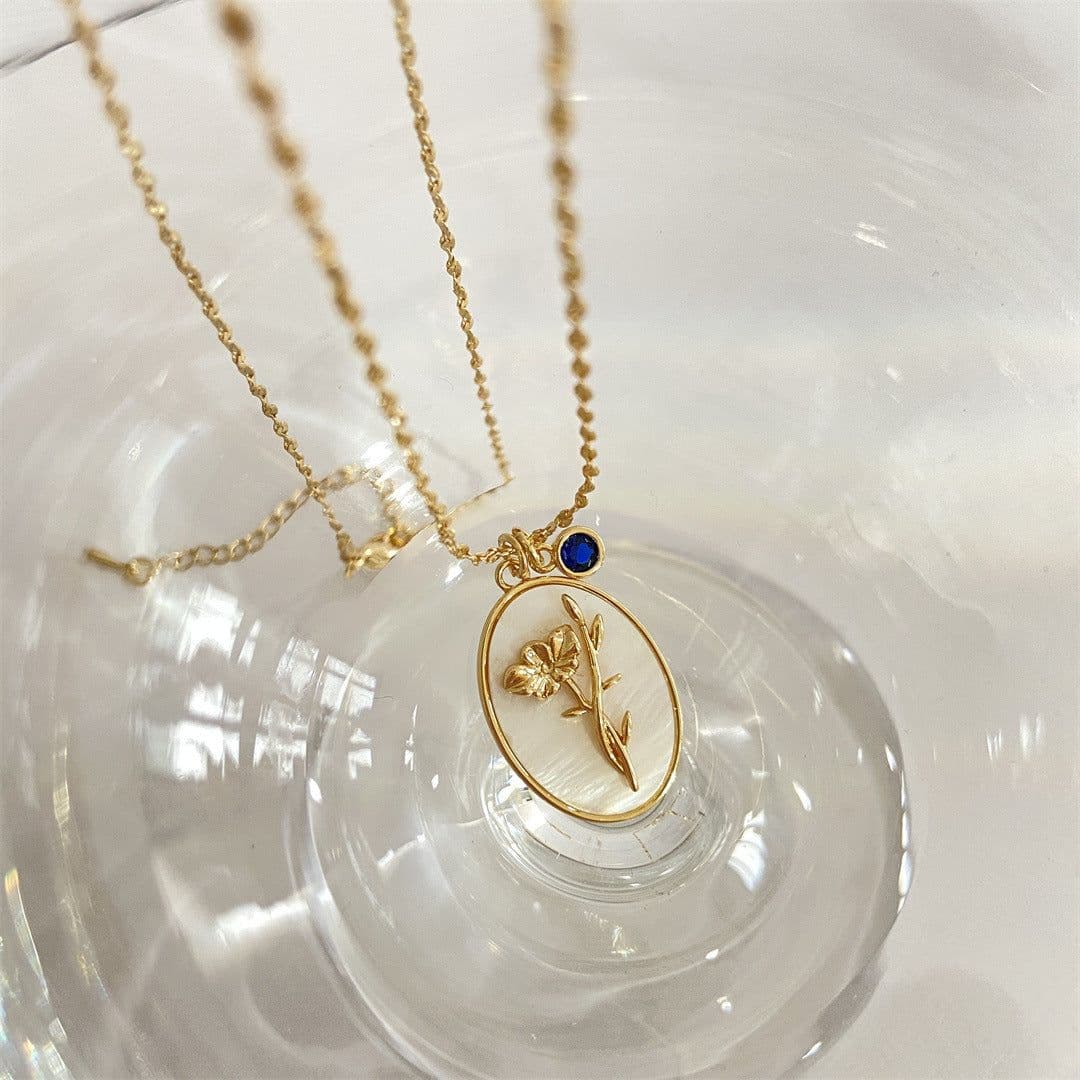 image-December Flower Necklace - Sunflower Copper Clavicle Chain 21-50cm