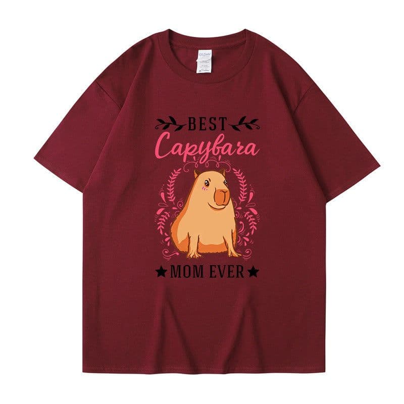 image-Cross-border independent station new summer cartoon cute Harajuku style printed cotton short-sleeved men's and women's T-shirt tops