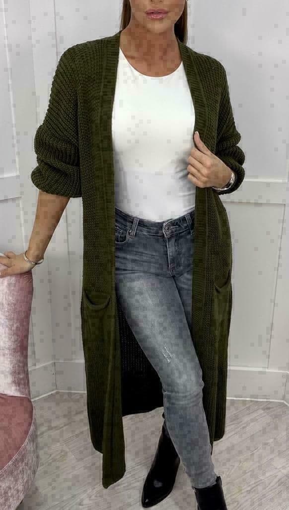 image-Women's Cardigan Sweater - Deep Pink Lantern Sleeve