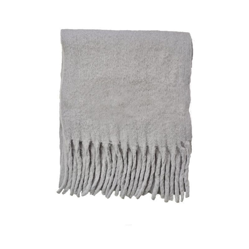 image-GINES LILY 28-Color Cashmere Scarf - Army Green, 43x225cm Warm