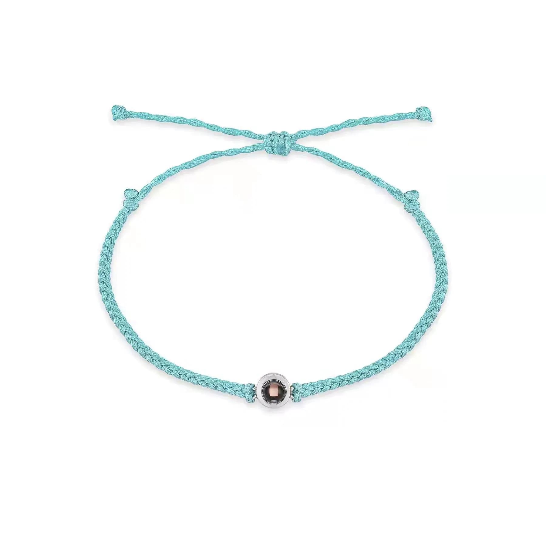 image-I Luv U Projection Woven Bracelet - Couples