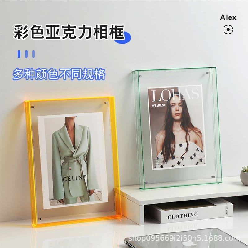 image-Acrylic Photo Frame - Table or Wall Mount