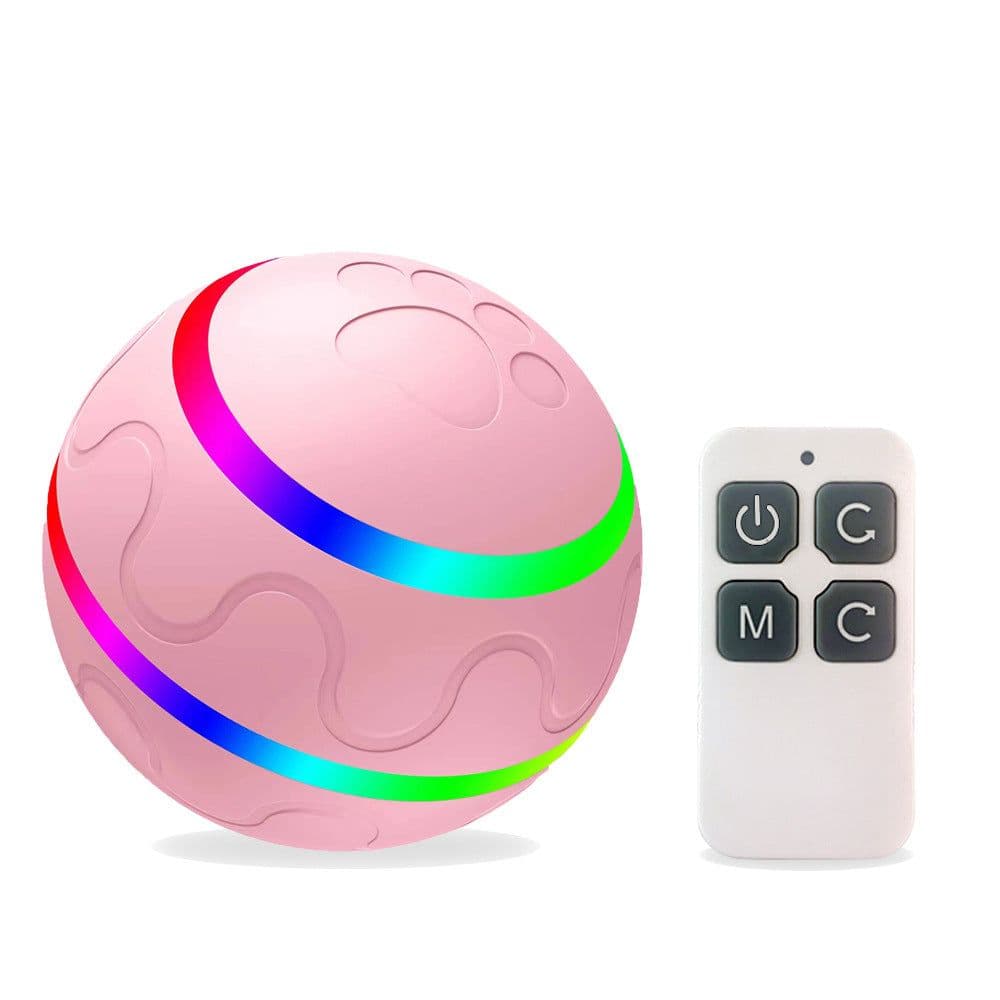 image-DICWAY Automatic Electric Dog Toy - Orange Silica Gel Smart Ball