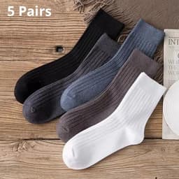 image-Men's Ankle Socks - Breathable Cotton Sports Socks