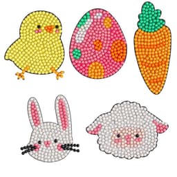 image-Douyin Rabbit Year Puzzle Sticker - DIY Crystal Diamond Fridge Decal - Cartoon Style