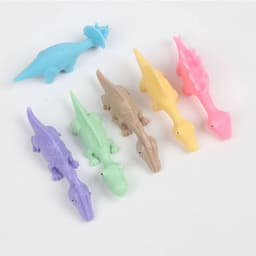 image-Zhijia TPR Catapult Dinosaur Toy - Kids Launch Slingshot