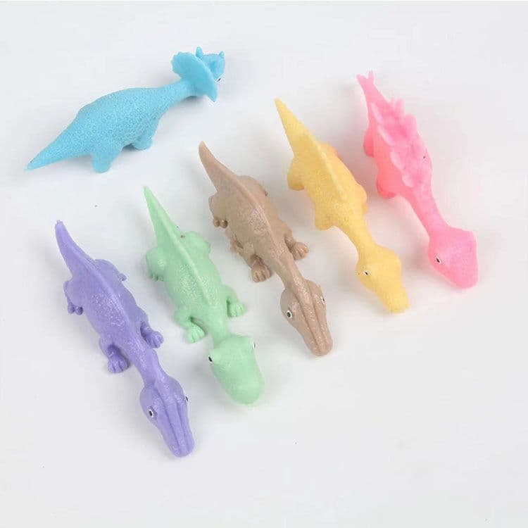 image-Zhijia TPR Catapult Dinosaur Toy - Kids Launch Slingshot