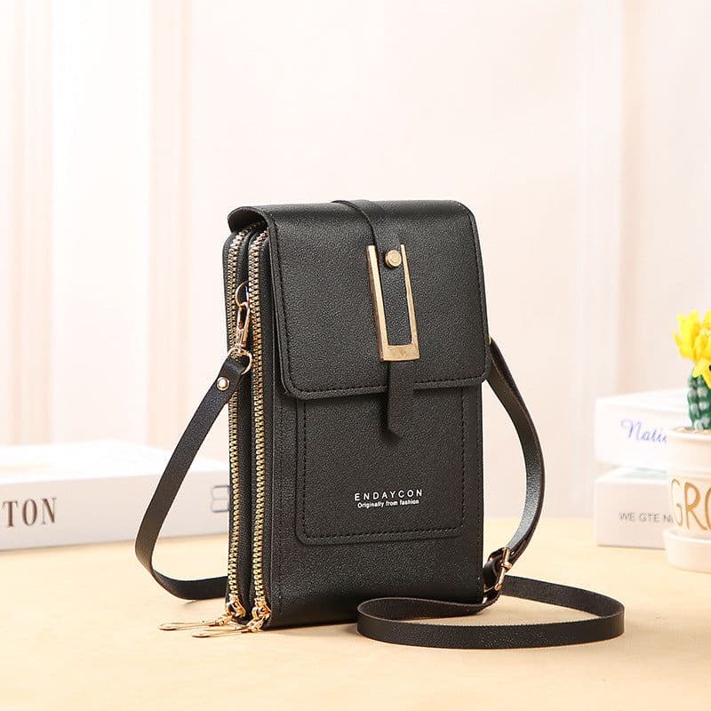 image-Lonnie Mobile Phone Bag H018 - Dark Pink PU Leather