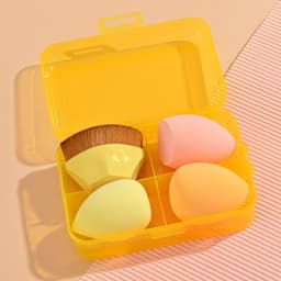 image-Beauty Egg Makeup Sponge Set - Foundation Brush & Powder Puff