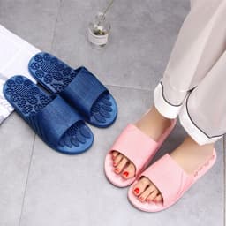 image-2021 Summer Candy Color Massage Home Slippers Bathroom Indoor Slippers Men and Women Plastic Couple Slippers