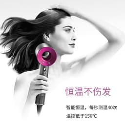 image-High Speed Hair Dryer - Purple 1600W DC Motor