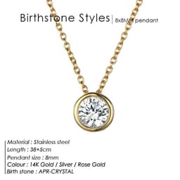 image-E-Manco Light Yellow Titanium Steel Necklace - Rose Gold Stainless Steel Cross Chain