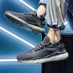 image-21 Four Seasons Flying Weaving Breathable Casual Sports Running Shoes Trendy 350 Popcorn Coconut Shoes Lightweight Lace-Up Men's Shoes